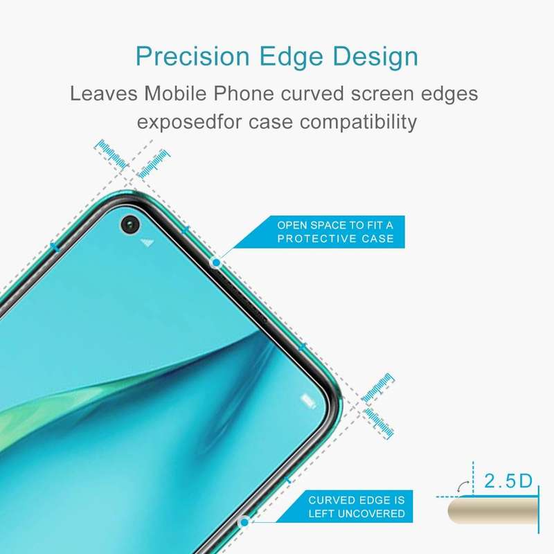 For Huawei P40 Lite 0.26mm 9H Surface Hardness 2.5D Explosion-proof Tempered Glass Non-full Scree...