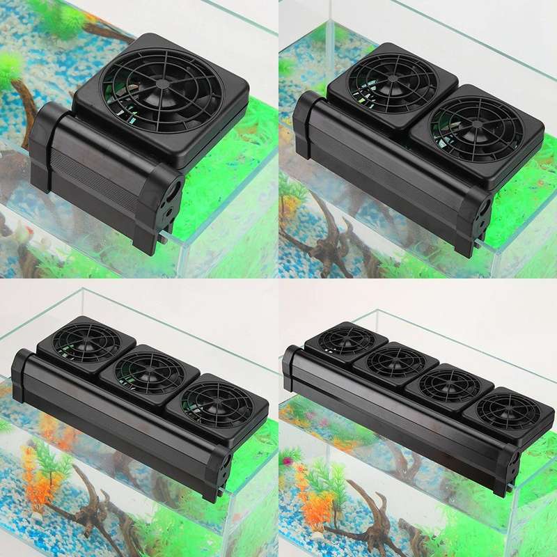 Fish Tank Cooling Fan Cooling Silent Aquarium Fan, Specification: 4 Head EU Plug