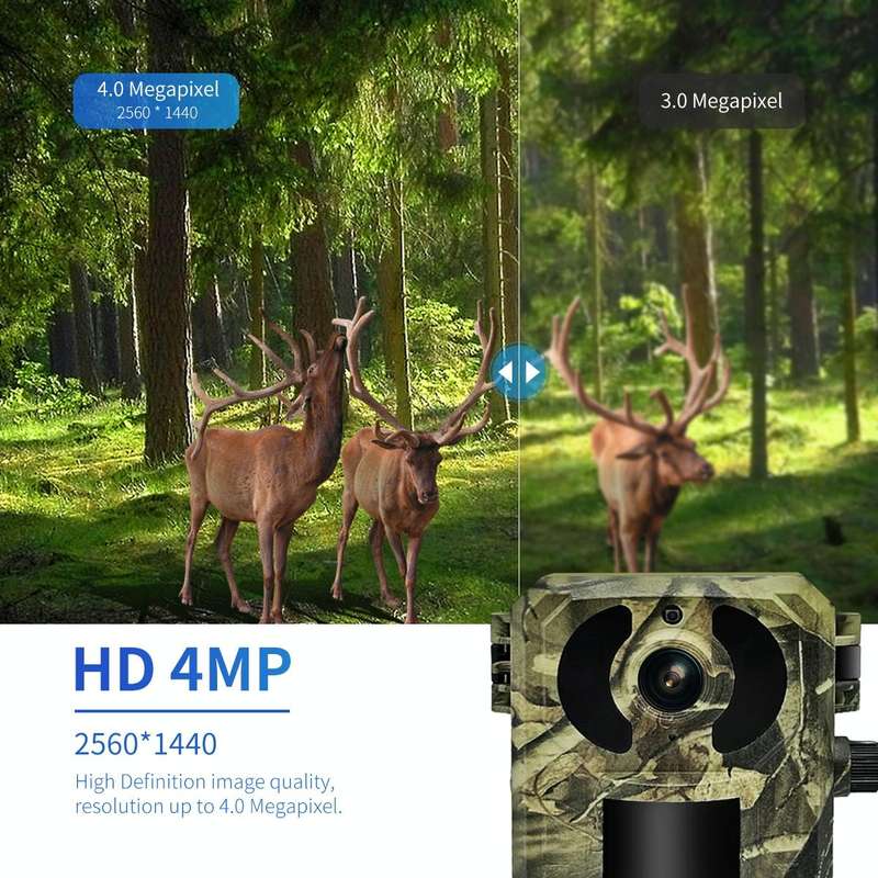 ESCAM QF380 4MP Network Solar PIR Alert Smart Wildlife Hunting Camera, 4G:AU Version(Camouflage)