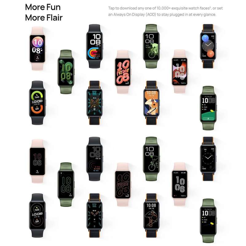 HUAWEI Band 8 NFC 1.47 inch AMOLED Smart Watch, Support Heart Rate / Blood Pressure / Blood Oxyge...