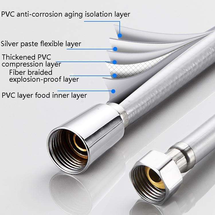 Shower Hose Water Heater Rain Shower Bathroom Stainless Steel Shower PVC Nozzle Hose, Specificati...