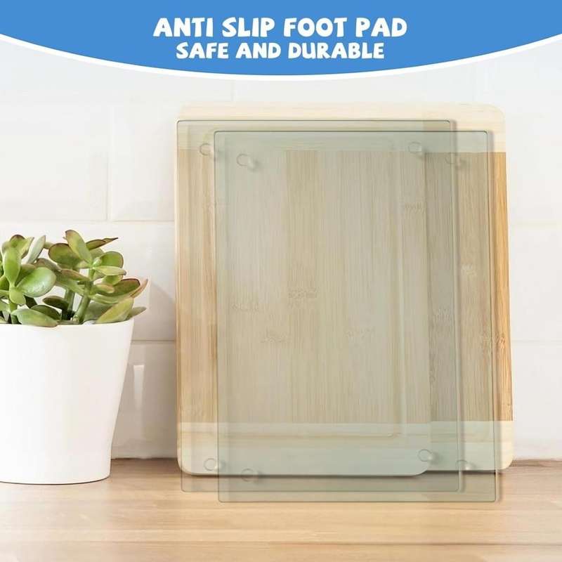 YX078 2pcs / Set Transparent Acrylic Non Slip Cutting Board
