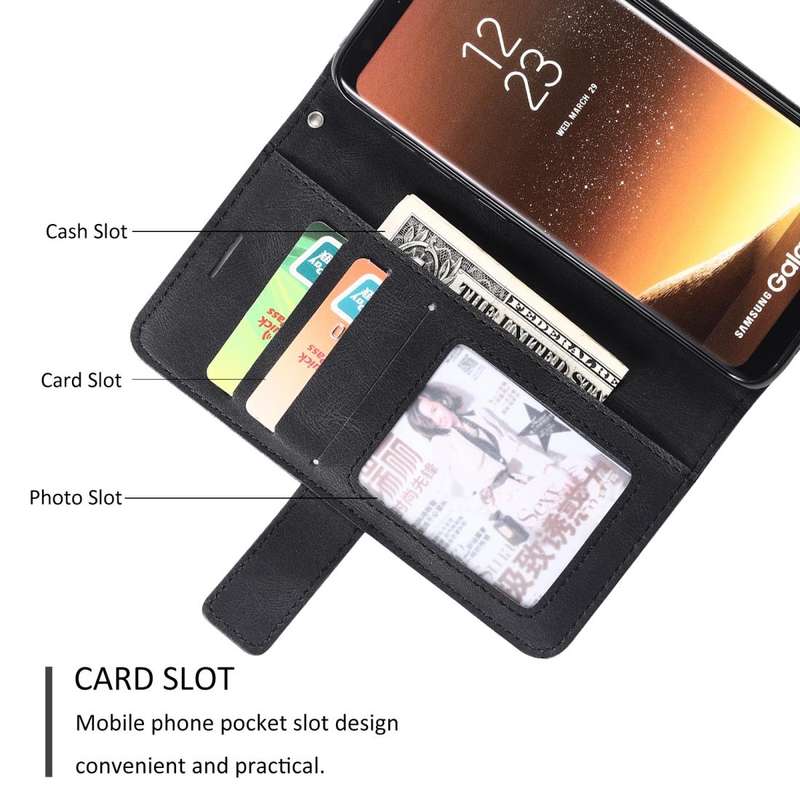 For Samsung Galaxy S8 Skin Feel Splicing Horizontal Flip Leather Case with Holder & Card Slots & ...