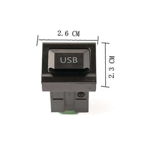 Car Center Console CD Reserved Position Modified USB Port 2.6x2.3cm for Volkswagen / Audi / Skoda