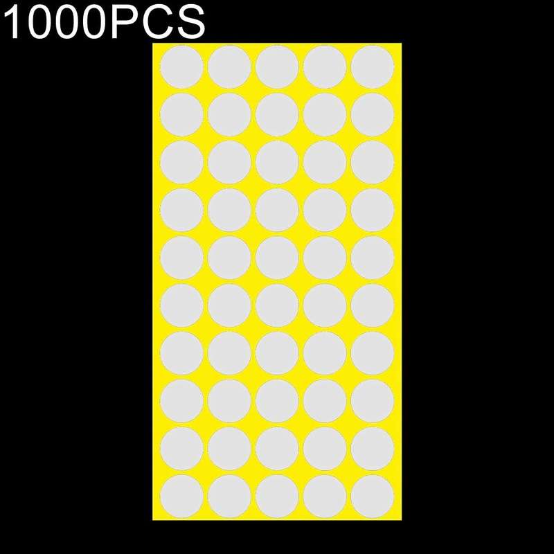 1000 PCS Round Shape Self-adhesive Colorful Mark Sticker Mark Label(White)