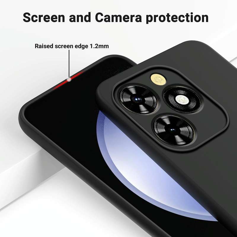 For Tecno Spark 20 Pro Solid Color Liquid Silicone Dropproof Full Coverage Protective Case(Black)