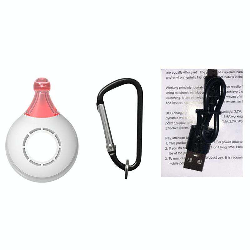 Outdoor Portable Ultrasonic Insect Repellent Pet Multifunctional Repellent(White)