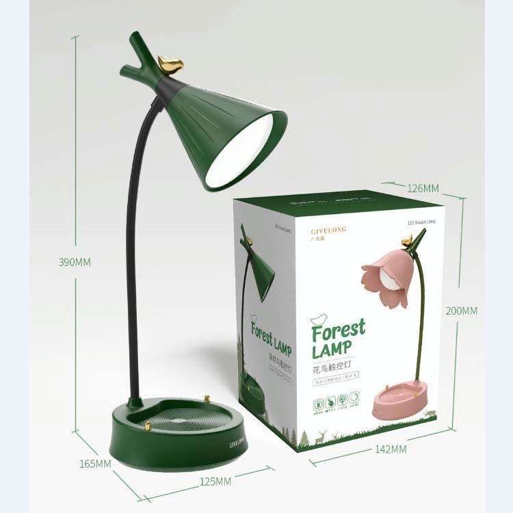 GIVELONG Forest Bird LED Touch Usb Table Lamp With Mobile Phone Holder Bedroom Bedside Night Ligh...
