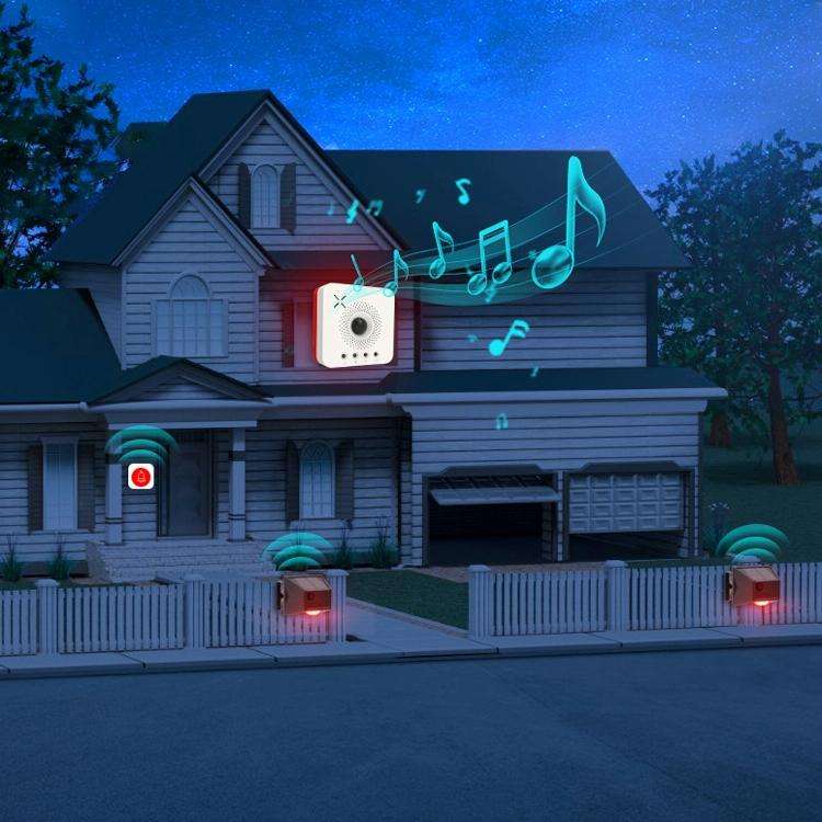 Wireless Human Body Sensing Doorbell Help Call Alarm + Wireless Button Kit