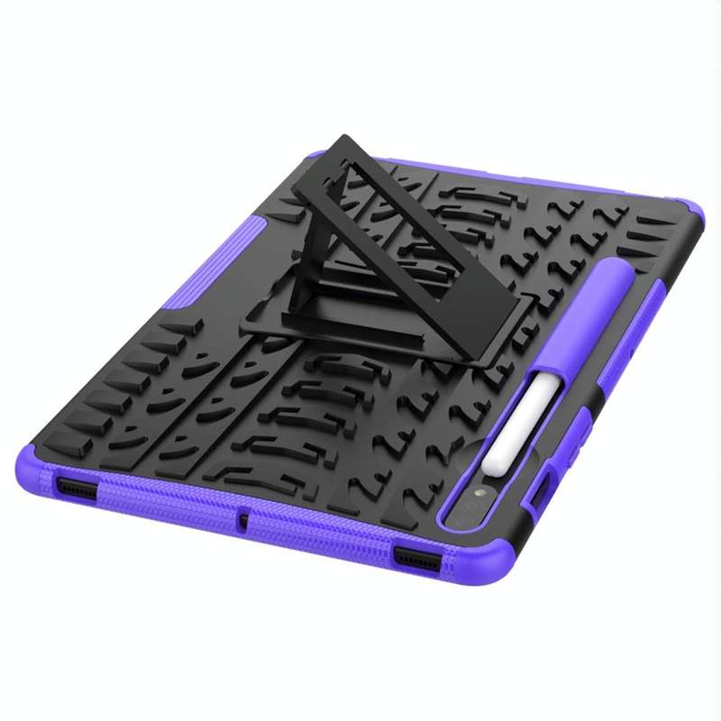 For Samsung Galaxy Tab S8 / Galaxy Tab S7 T870 / T875 Tire Texture Shockproof TPU+PC Protective C...