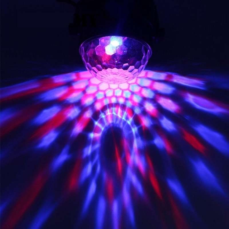 YouOKLight YK2278 3W Sound Activated Party DJ Lighting RBG Disco Ball Strobe Lamp Stage Par Light...