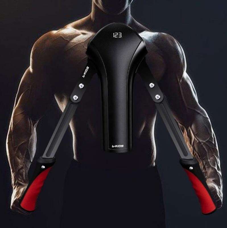 Home Fitness Adjustable Arm Machine Chest Muscle Arm Exercise Grip Machine with LCD Display(Dynam...