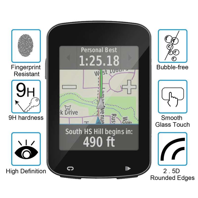 For Garmin Edge 820 0.26mm 2.5D 9H Tempered Glass Film Screen Protector