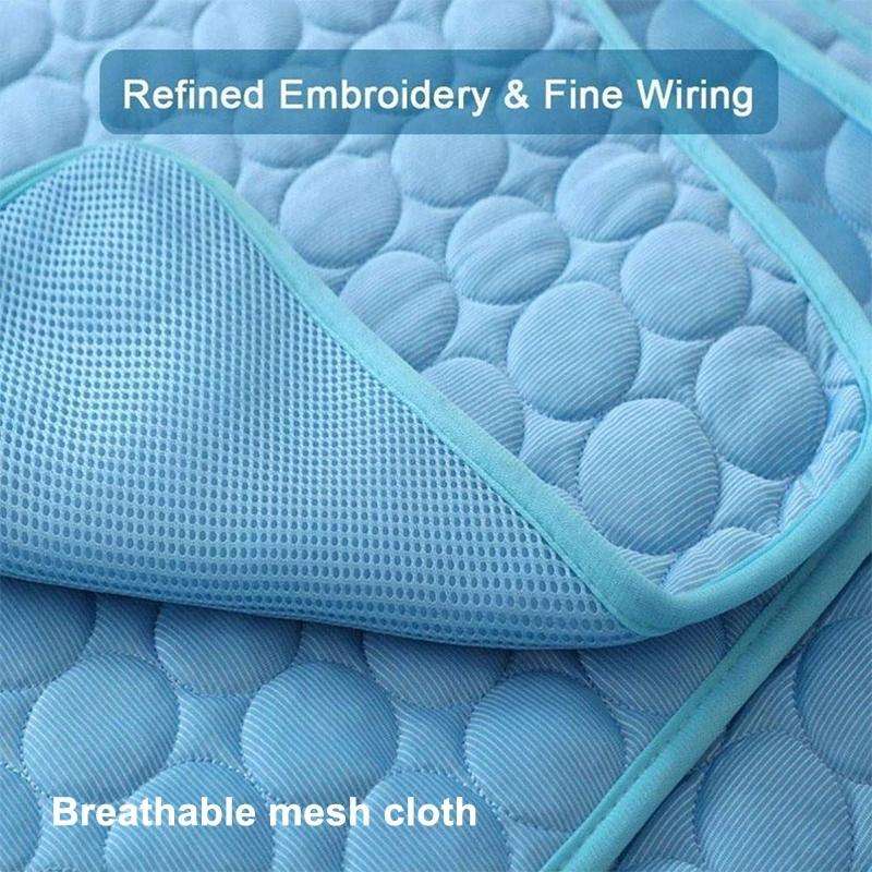 SFB104 Summer Cooling Mats Blanket Ice Pet Dog Cat Bed Mats, Size:70x56cm(Blue)
