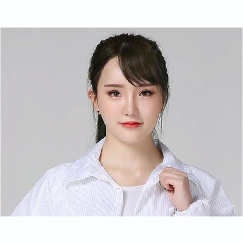 Antistatic Top Short Dust-free Jacket Lapel Overalls,Size:XXL(White)