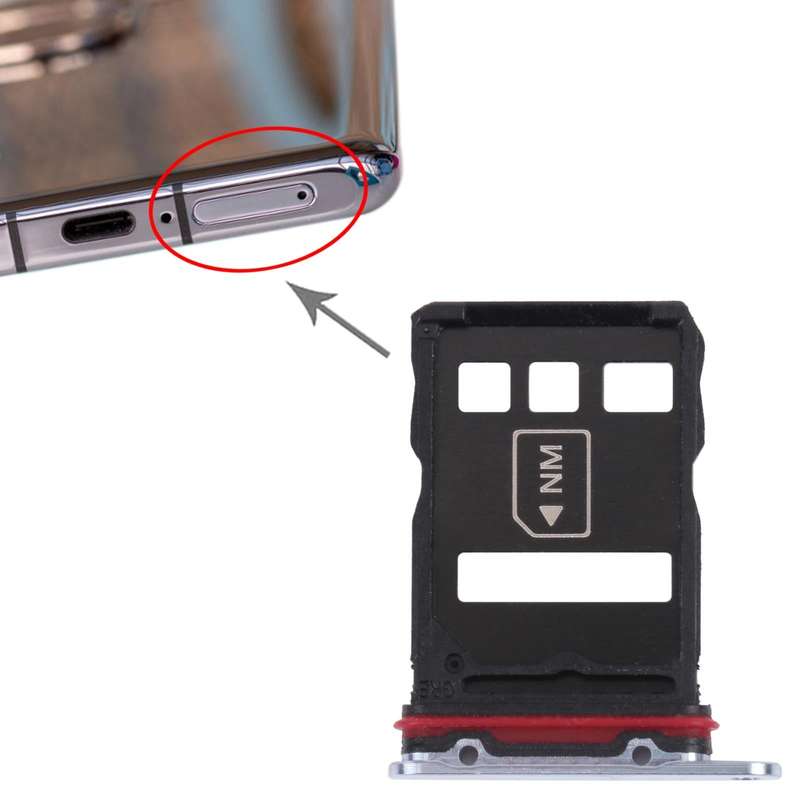 SIM Card Tray + NM Card Tray for Huawei P50 Pro+ (Blue)