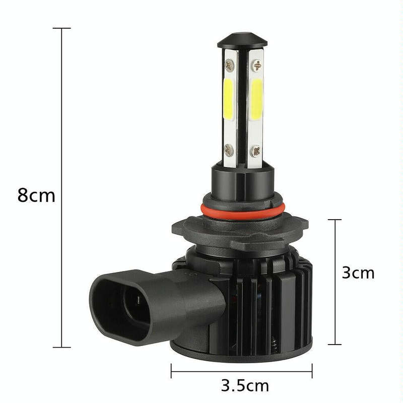 F8 9005 2 PCS 22W 3000LM 6000K Four Side DOB LED Headlight Fog Light Bulbs High Beam Conversion K...