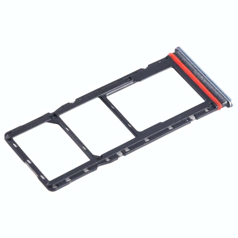 For Infinix Hot 11 Play SIM Card Tray + SIM Card Tray + Micro SD Card Tray (Blue)