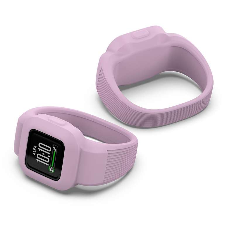 For Garmin Vivofit JR3 No Buckle Silicone Pure Color Watch Band, Size:S(Light Purple)