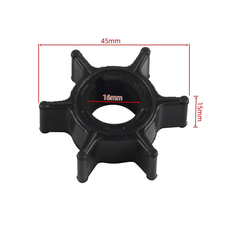 For Honda Outboard Pump Impeller 06192-ZW9-A30(Black)