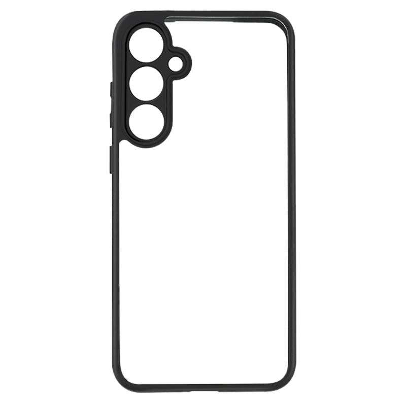 For Samsung Galaxy A55 5G Frosted TPU + Transparent PC Phone Case(Black)