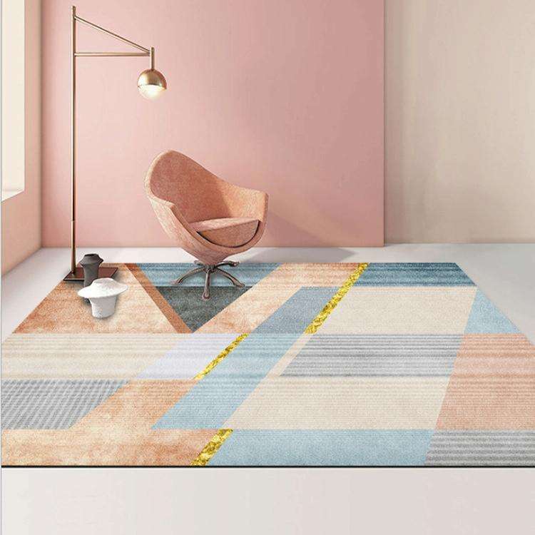 Modern Abstract Geometric Living Room Rug Coffee Table Cushion, Size: 50x80cm(14)