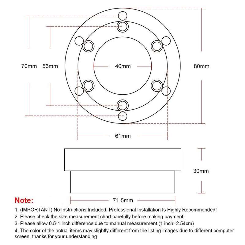 For Logitech G29 G920 G923 70mm Gaming Steering Wheel Adapter(Silver)
