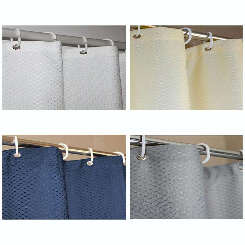 Thickening Waterproof And Mildew Curtain Honeycomb Texture Polyester Cloth Shower Curtain Bathroo...