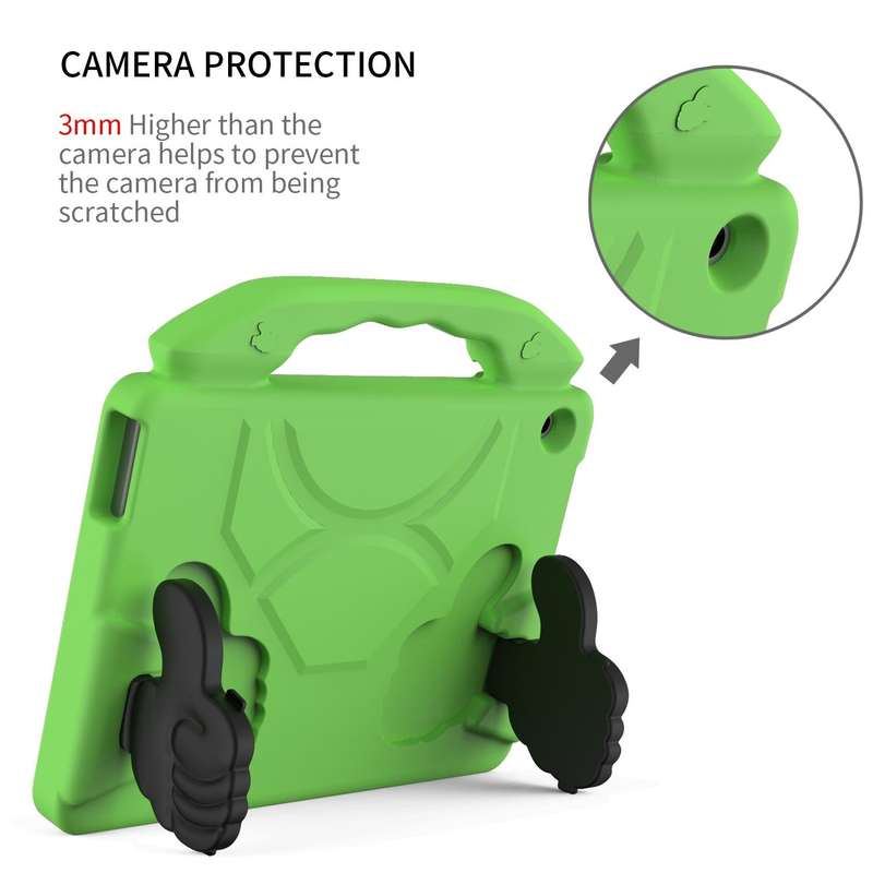 For Lenovo Tab M10 HD 10.1 TB-X505F/X505N EVA Shockproof Tablet Case with Thumb Bracket(Green)