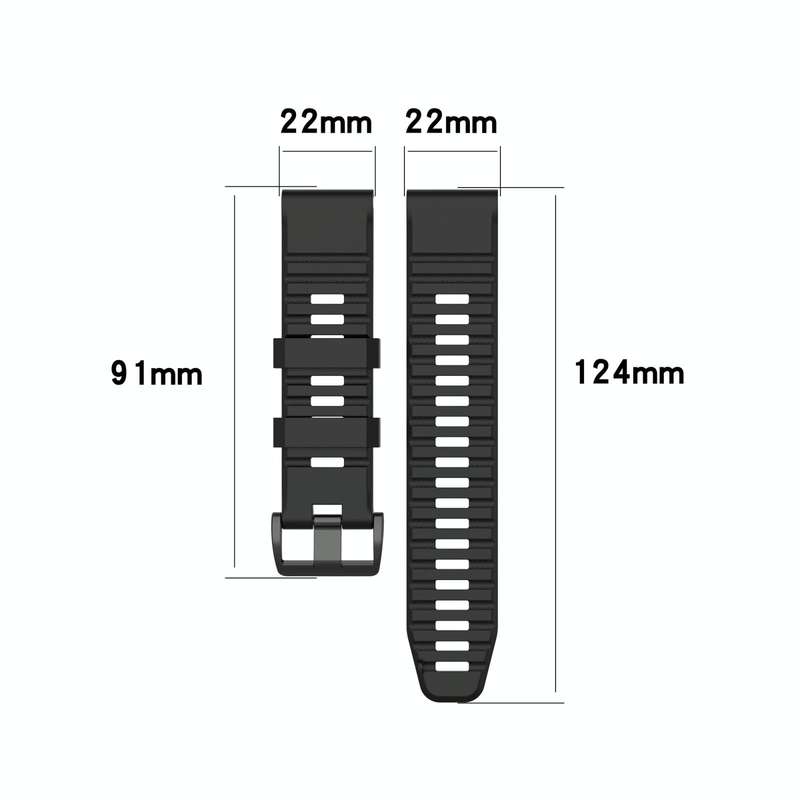 For Garmin Fenix 6 Pro GPS Silicone Watch Band(Black)