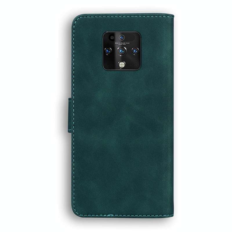 For Tecno Camon 16 Premier CE9 Skin Feel Pure Color Flip Leather Phone Case(Green)