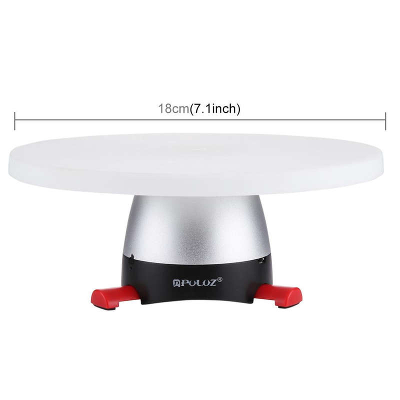 PULUZ Electronic 360 Degree Rotation Panoramic Tripod Head + Round Tray with Control Remote for S...