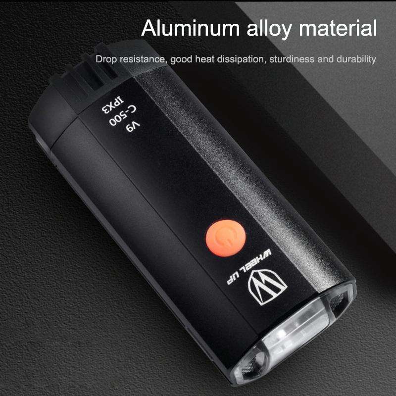 WHEEL UP USB Rechargeable LED Bicycle Headlights Mountain Bike Front Lights, Style:800 lumens