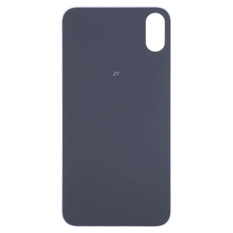 Easy Replacement Big Camera Hole Glass Back Battery Cover for iPhone X / XS(Purple)
