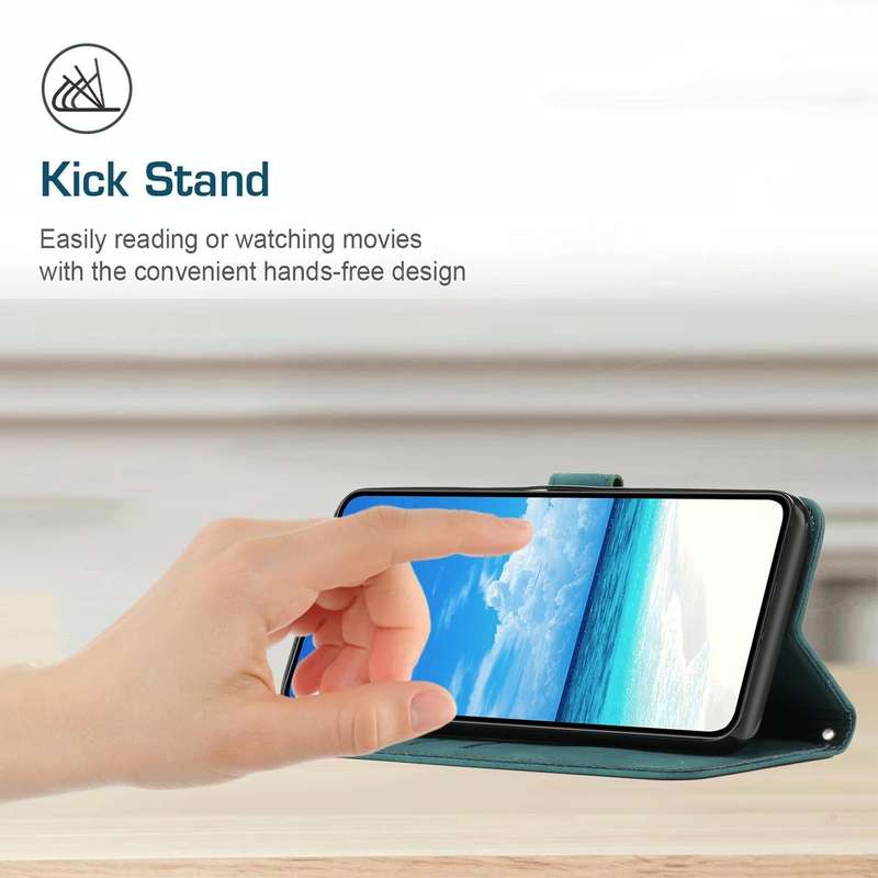 For Tecno Camon 17P/17 Pro Skin Feel Heart Pattern Leather Phone Case With Lanyard(Green)