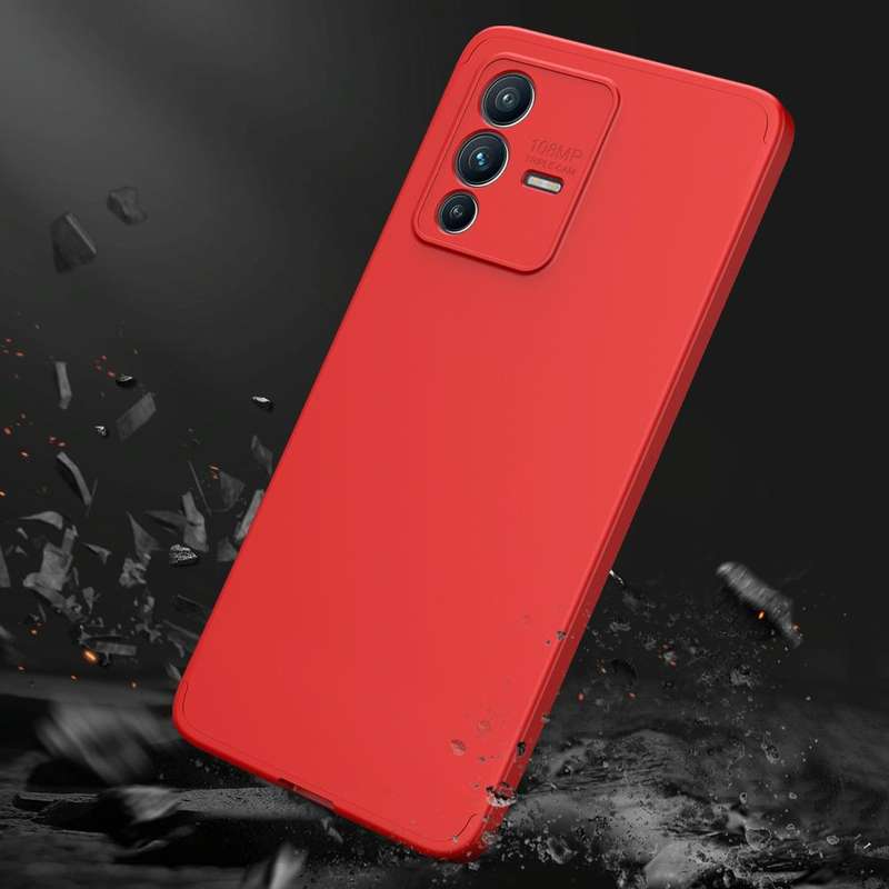 For vivo V23 5G GKK Three Stage Splicing PC Phone Case(Red)