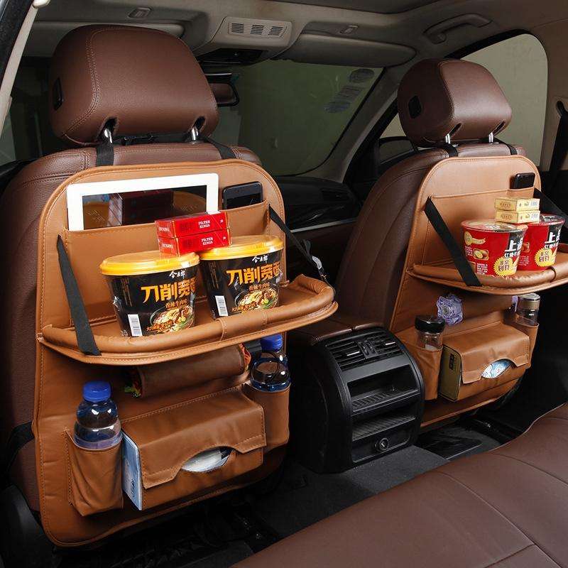 Multifunction Car Seat Pockets Folding Storage Bag (Brown)