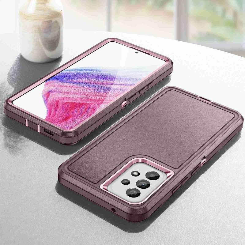 For Samsung Galaxy A13 Life Waterproof Rugged Phone Case(Purple + Pink)