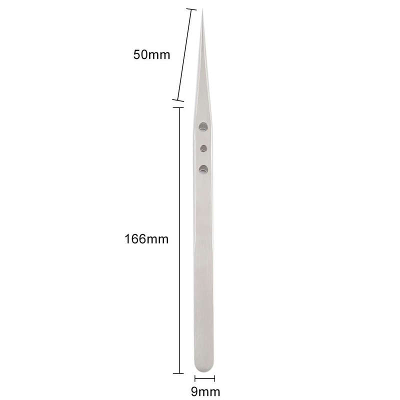 Aaa-12 Precision Repair Tweezers Long Pointed Stainless Steel