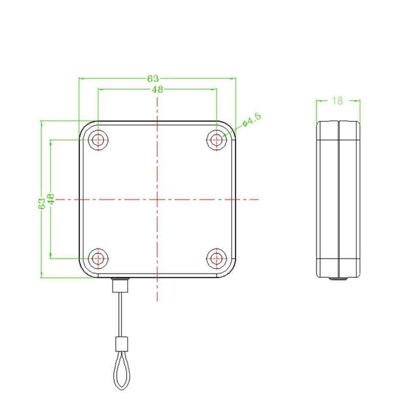 Universal 4m Anti-theft Cable Box VIVE Wire Rope Telescopic Cable Box