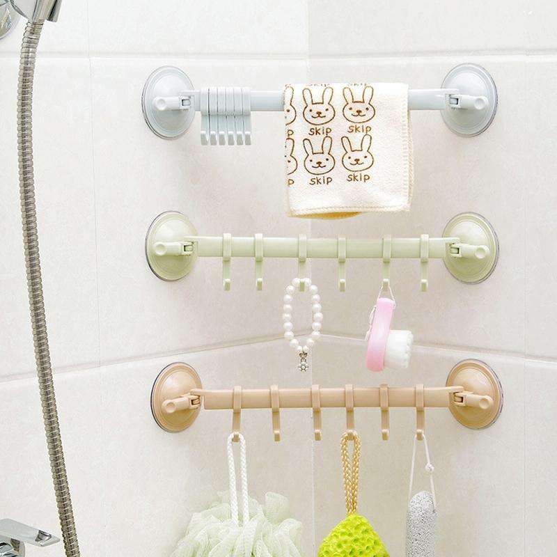 Kitchen Bathroom Wall Powerful Sucker Towel Hook Creative Wall Hanging Hook(Nordic Green)