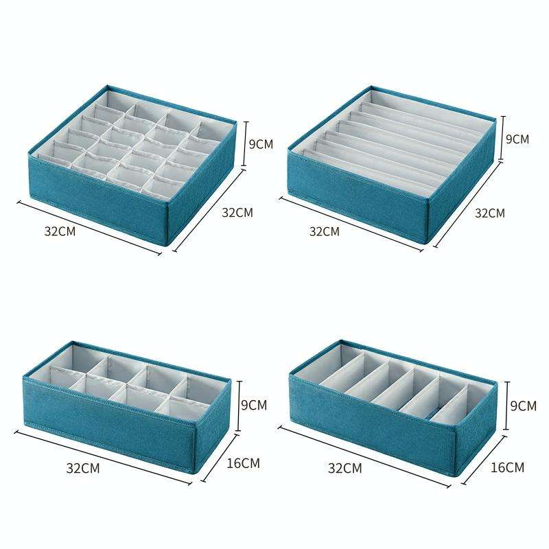 Foldable Drawer Clothes Storage Box, Spec: 7 Grids (Linen)