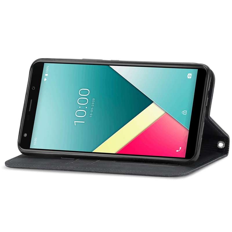 For Wiko Y61 Retro Skin Feel Business Magnetic Horizontal Flip Leather Case with Holder & Card Sl...