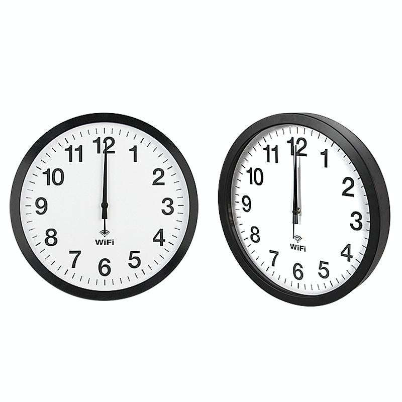 Smart Network Automatic Time Synchronization Wifi Wall Clock Modern Minimalist Silent Living Room...
