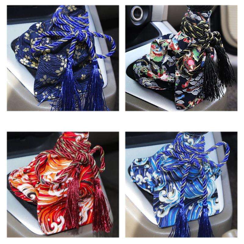 Car Personality Gear Cover Automatic Manual Gear Lever Dustproof Cover(Koi Black)