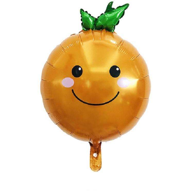 2 PCS Cartoon Vegetables and Fruits Aluminum Film Balloon Children Party Decoration Supplies Infl...