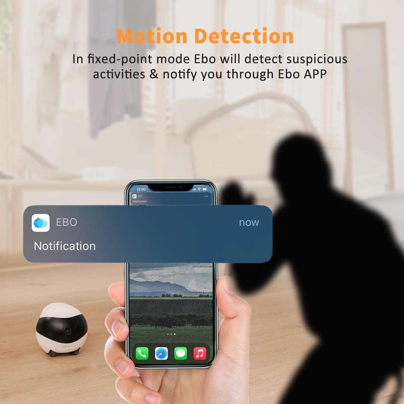 EBO SE 1080P HD Smart Home Companion Robot Remote Monitoring Camera, Support Infrared Night Visio...