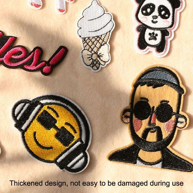 13PCS DIY Handmade Accessories Luggage Clothing Embroidery Cloth Stickers Style Random Delivery