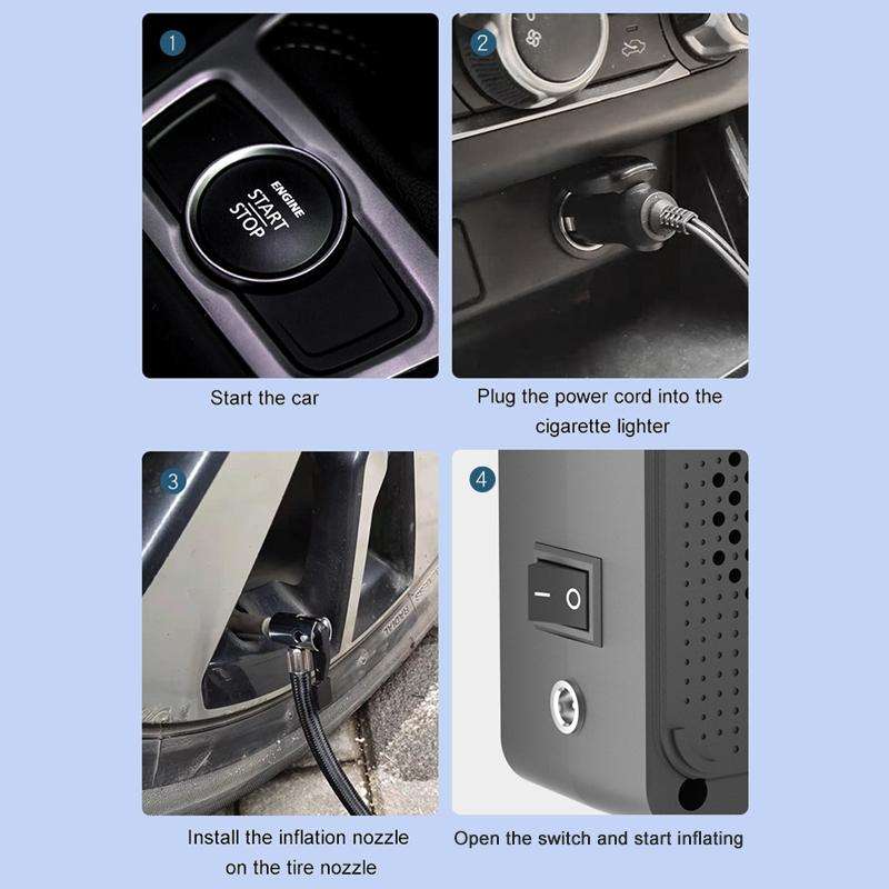 12V Portable Car Tire Air Pump Style:Mechanical Version