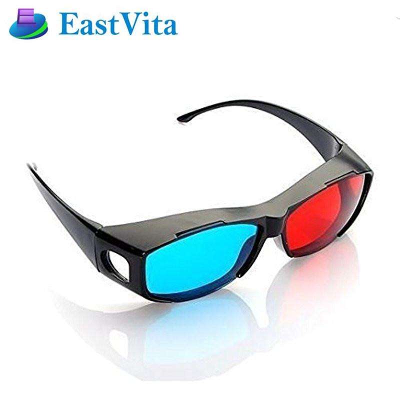 Red Blue 3D Glasses Anaglyph Framed 3D Vision Glasses for Game Stereo Movie Dimensional Glasses P...